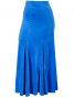 Hula Blouse & Skirt Set-Up with Velvet / Blue / G1906bla