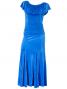 Hula Blouse & Skirt Set-Up with Velvet / Blue / G1906bla