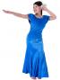 Hula Blouse & Skirt Set-Up with Velvet / Blue / G1906bla