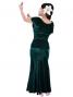 Hula Blouse & Skirt Set-Up with Velvet / Green / G1906ga