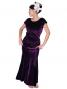 Hula Blouse & Skirt Set-Up with Velvet / Purple / G1906pa