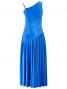Hula One Shoulder Dress with Velvet / Blue / G1913bl
