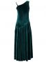 Hula One Shoulder Dress with Velvet / Green / G1913g