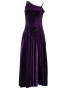 Hula One Shoulder Dress with Velvet / Purple / G1913p