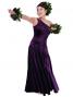Hula One Shoulder Dress with Velvet / Purple / G1913p