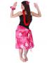 Pareo-like-Skirt with Gradation Plumeria Print / Red / G1914r