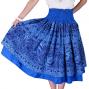 Hula Double & Reversible Pau Skirt with Heliconia Print / Royal Blue / J1919