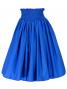 Hula Double & Reversible Pau Skirt with Heliconia Print / Royal Blue / J1919
