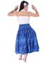 Hula Pa'u Skirt with Heliconia Print / Blue / J1931