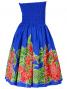 Hula Midi Dress with Torch Ginger Print / Blue / J1958bl