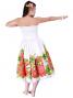 Hula Midi Dress with Torch Ginger Print / White / J1958w