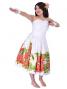 Hula Midi Dress with Torch Ginger Print / White / J1958w