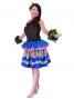 Tahitian Skirt with Heliconia  Print / Blue / J1966