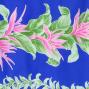 Tahitian Skirt with Heliconia  Print / Blue / J1966