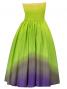 Hula Strapless Gradation Dress / Green & Purple  / G1975gp