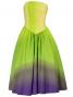 Hula Strapless Gradation Dress / Green & Purple  / G1975gp