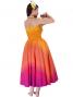 Hula Strapless Gradation Dress / Orange & Pink  / G1975opi