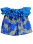 Tahitian Skirt with Maile Print / Blue / J1991