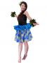 Tahitian Skirt with Maile Print / Blue / J1991