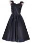 Hula Shantung Midi Dress / Black / G1993b