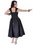 Hula Shantung Midi Dress / Black / G1993b