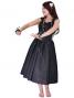Hula Shantung Midi Dress / Black / G1993b