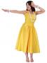 Hula Shantung Midi Dress / Yellow / G1993y