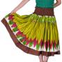 Hula Double & Reversible Pau Skirt with Maile Leaf Print / Brown / G2016