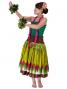 Hula Double & Reversible Pau Skirt with Maile Leaf Print / Brown / G2016