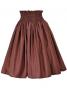 Hula Double & Reversible Pau Skirt with Maile Leaf Print / Brown / G2016