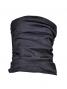Hula Shantung Draping Tube Top Blouse / Black / G2017b