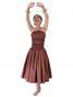 Hula Draping Tube Top Blouse / Brown / G2018br
