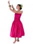 Hula Draping Tube Top Blouse / Deep Rose / G2018dr