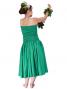 Hula Draping Tube Top Blouse / Green / G2018g