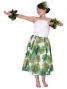 Hula Pa'u Skirt with a cord / Monstera / White / G2021w