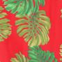 Hula Pa'u Skirt with a cord / Monstera / Red / J2021r