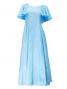 Hula Frill Sleeve Long Dress / Light Blue / J2023lb