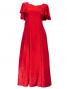 Hula Frill Sleeve Long Dress / Red / XL size /J2023rXL
