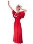 Hula Frill Sleeve Long Dress / Red / XL size /J2023rXL