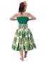 Hula Pa'u Skirt with Monstera Print / White / J2031