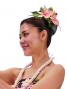 Hula Hair Clip / Pulumeria and Bird of Paradise / Coral Pink / J2051cp