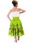 Hula Pa'u Skirt with Honu Print / Green /J2064