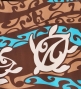 Hula Pa'u Skirt with Honu Print / Brown /J2066