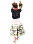 Hula Pa'u Skirt with Honu Print / White /G2070