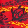 Hula Pa'u Skirt with a cord / Honu / Red / G2081r