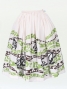 Hula Pa'u Skirt with a cord / Honu / White / G2081w