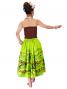 Hula Pa'u Skirt with a cord / Honu / Green / G2081g