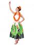 Hula Strapless Dress with Bird of Paradise / White  / G2090w