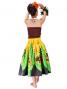 Hula Pa'u Skirt with Bird of Paradise Print / Yellow /G2096