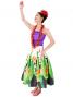 Hula Pa'u Skirt with Bird of Paradise Print / White /G2098